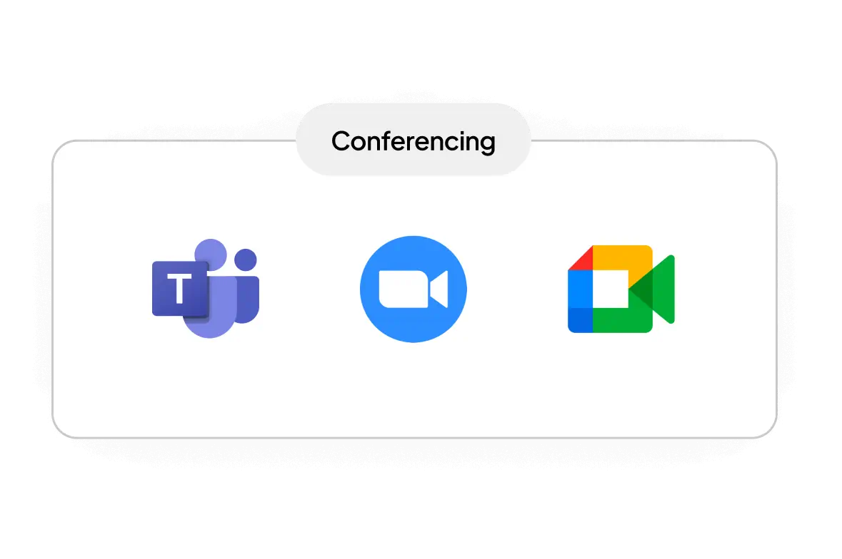 Conferencing Inputs Microsoft Teams, Zoom, and Google Meet